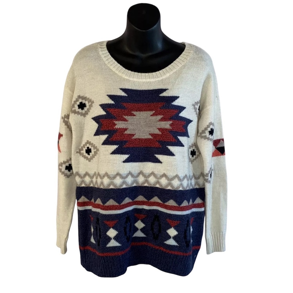 American Eagle Outfitters Aztec Southwest Sweater Size XL Wool Knit